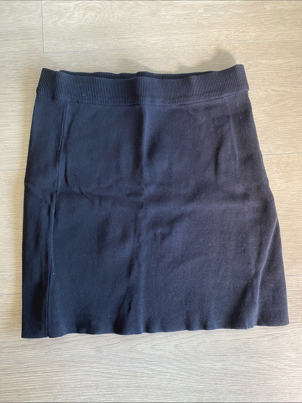 Black Knit Mini Skirt